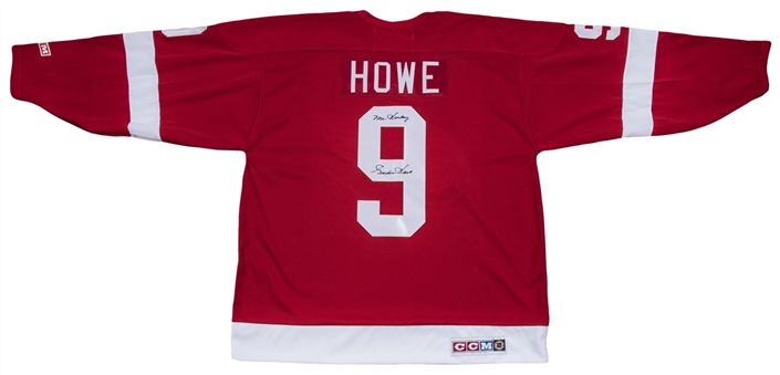 Gordie Howe Signed & "Mr. Hockey" Inscribed Detroit Red Wings Home Jersey (Kindrachuk LOA & Beckett)